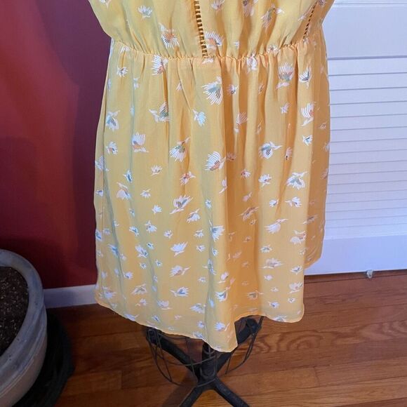 COLLECTIVE CONCEPTS | yellow dress with pattern XS Petite - Picture 3 of 7